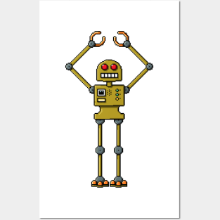 Pixel Robot 198 Posters and Art